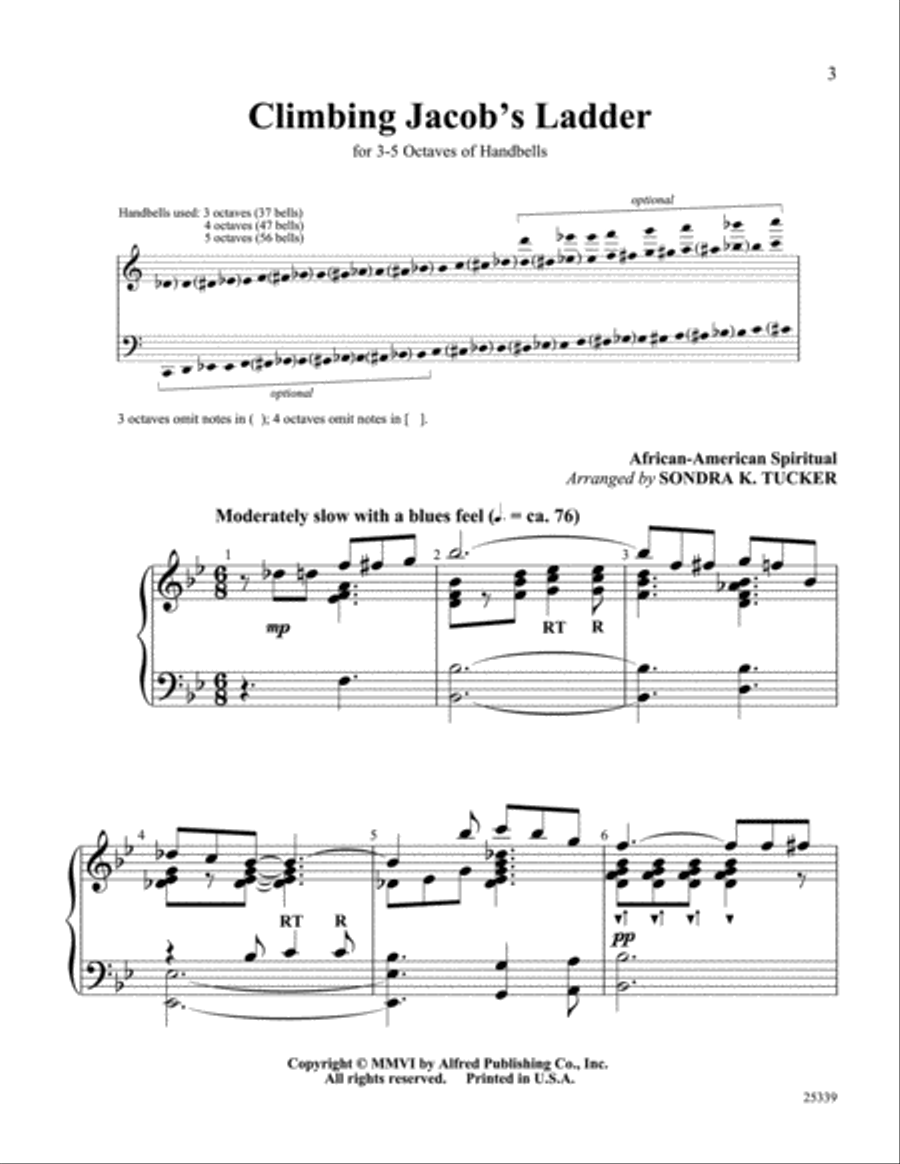 Climbing Jacob's Ladder Handbell Choir scores gallery preview page 2