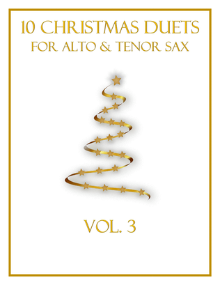 Book cover for 10 Christmas Duets for Alto and Tenor Sax (Vol. 3)