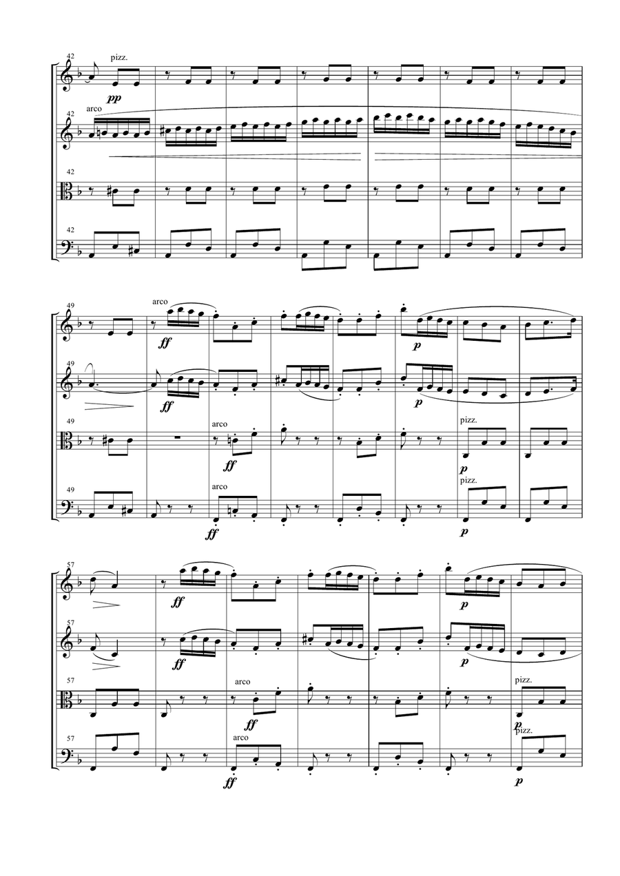 Carmen Suite No. 1 for String Quartet String Quartet scores gallery preview page 5