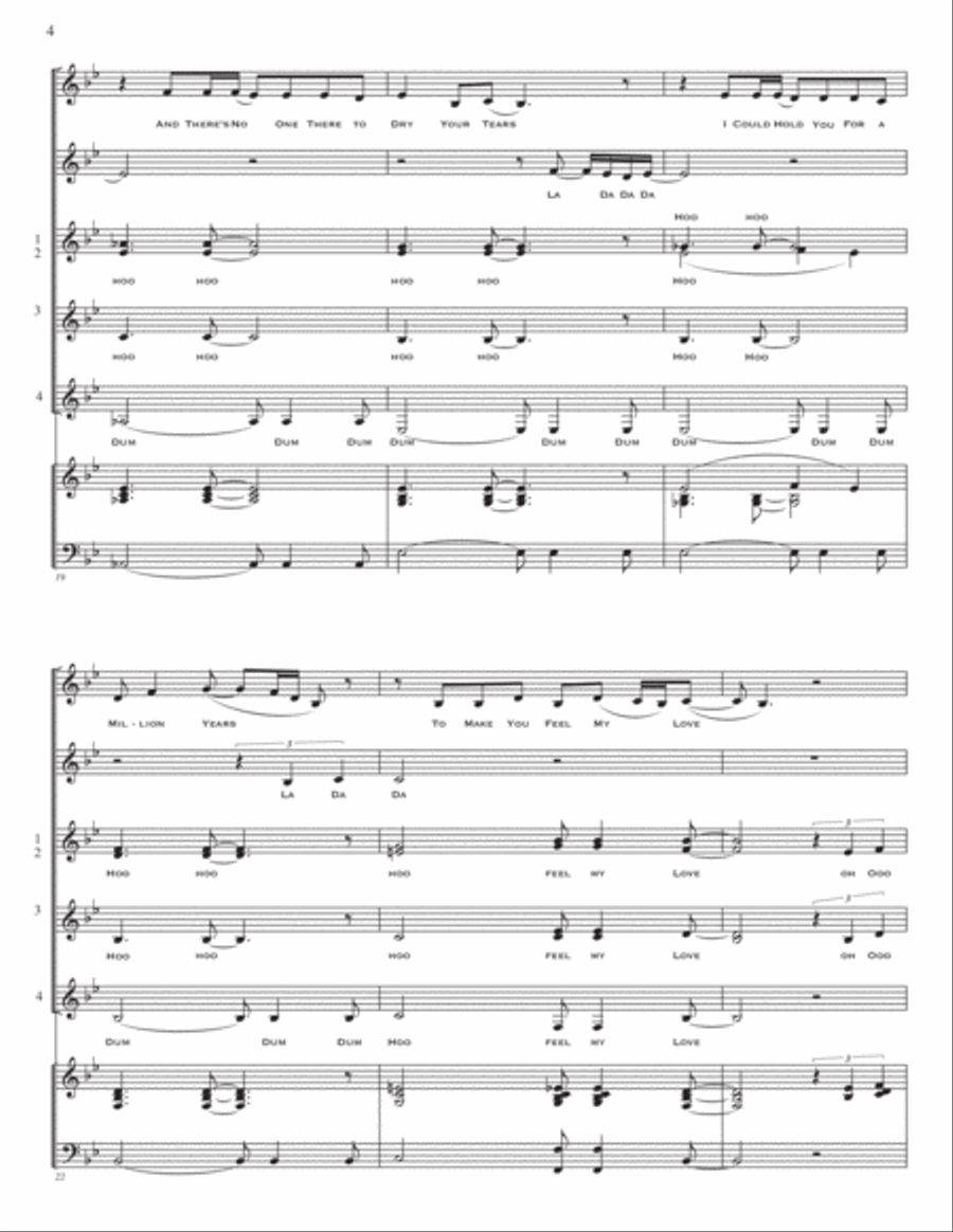 To Make You Feel My Love To Make You Feel My Love SSAA scores gallery preview page 5