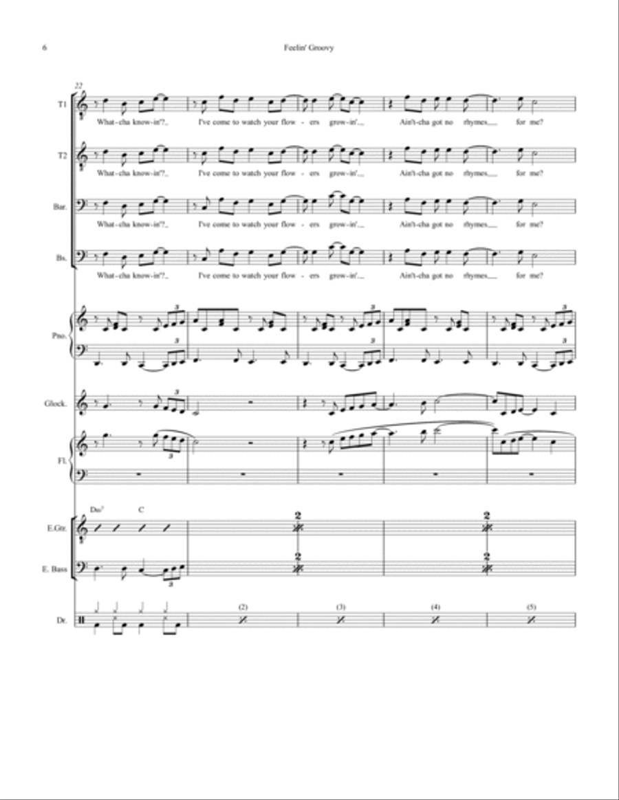 The 59th Street Bridge Song (feelin' Groovy) The 59th Street Bridge Song (feelin' Groovy) Small Ensemble scores gallery preview page 6