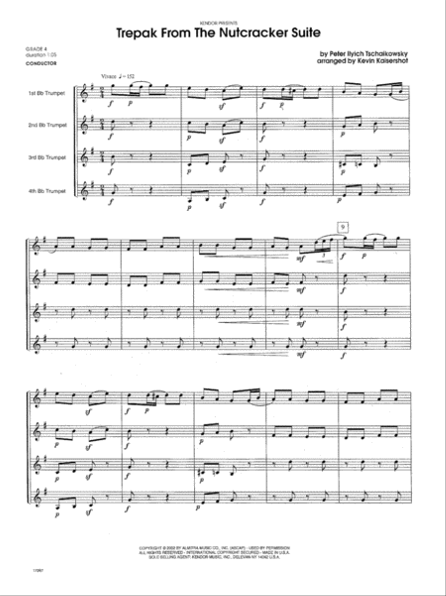 Trepak From The Nutcracker Suite B-Flat Trumpet scores gallery preview page 2