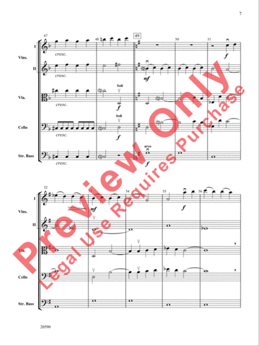 Curse of the Rosin Eating Zombies from Outer Space String Orchestra scores gallery preview page 8