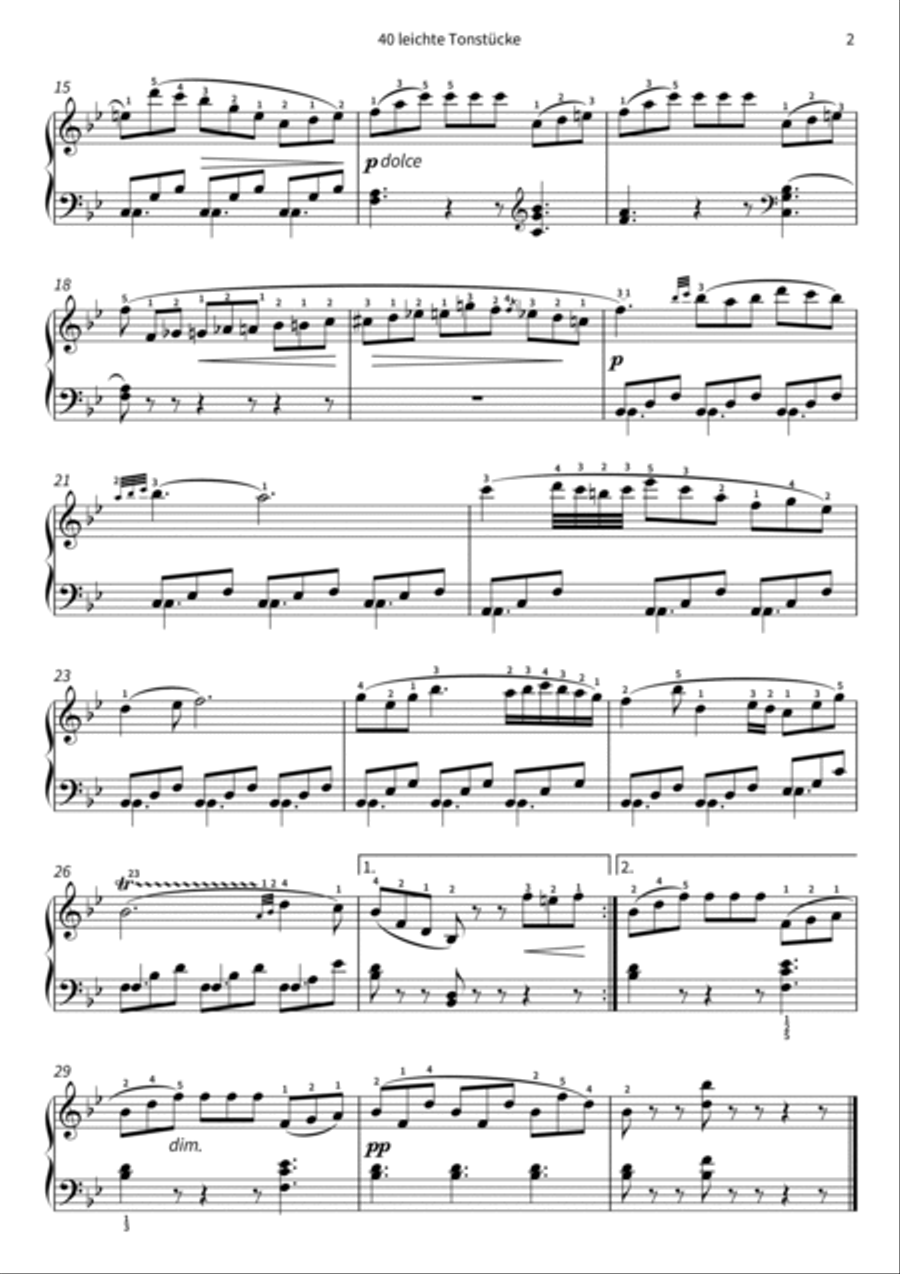 40 leichte Tonstucke Piano scores gallery preview page 4