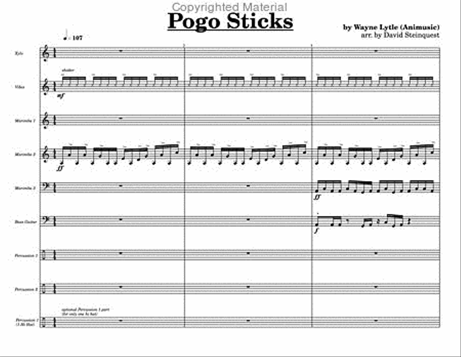 Pogo Sticks Percussion Ensemble scores gallery preview page 3