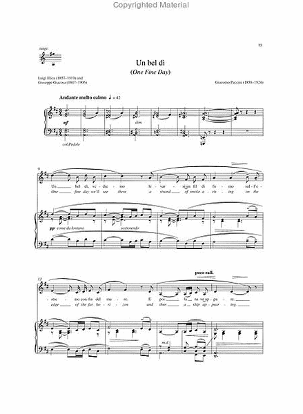 Un bel di for Voice and Piano (3 Keys in One: High/Medium/Low Voice)