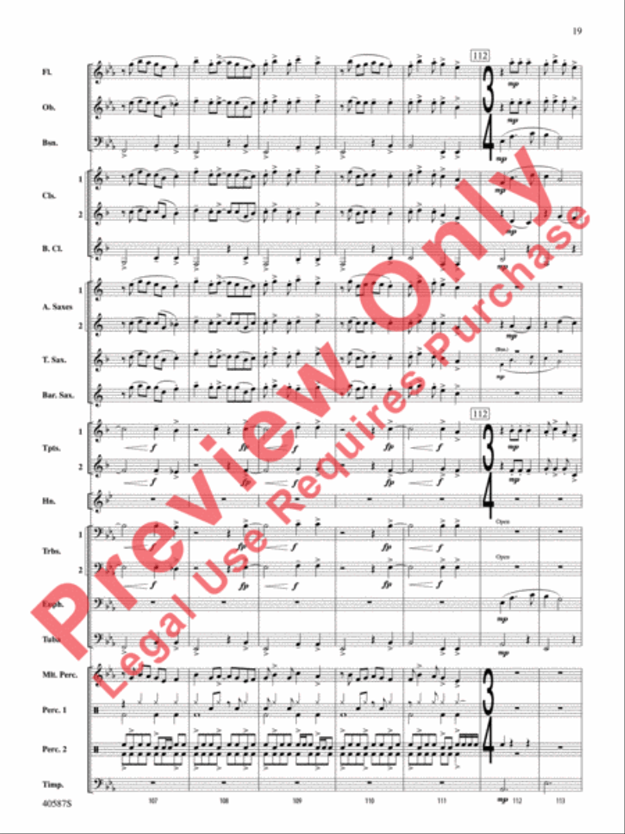 Rondo Picoso Concert Band scores gallery preview page 20
