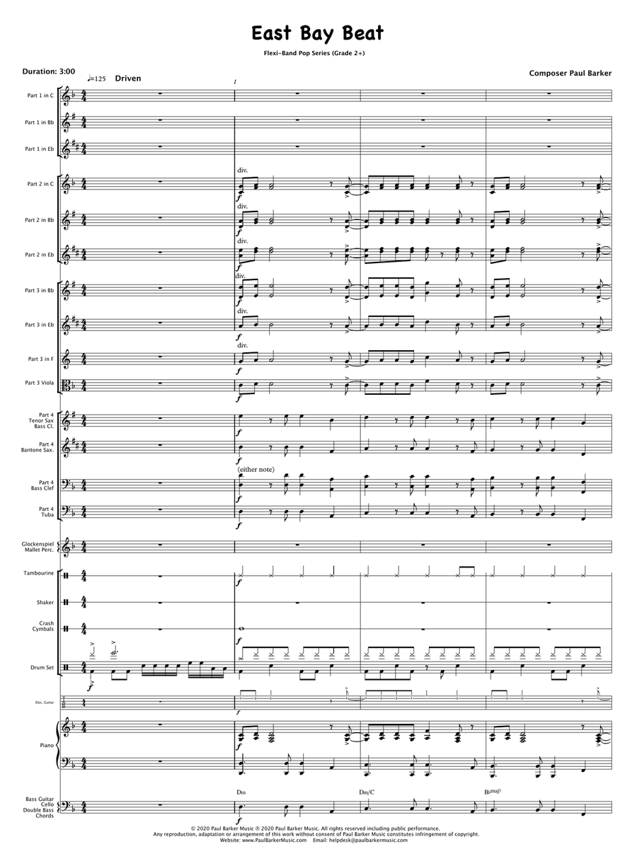 East Bay Beat (Flexible Instrumentation) Concert Band scores gallery preview page 3