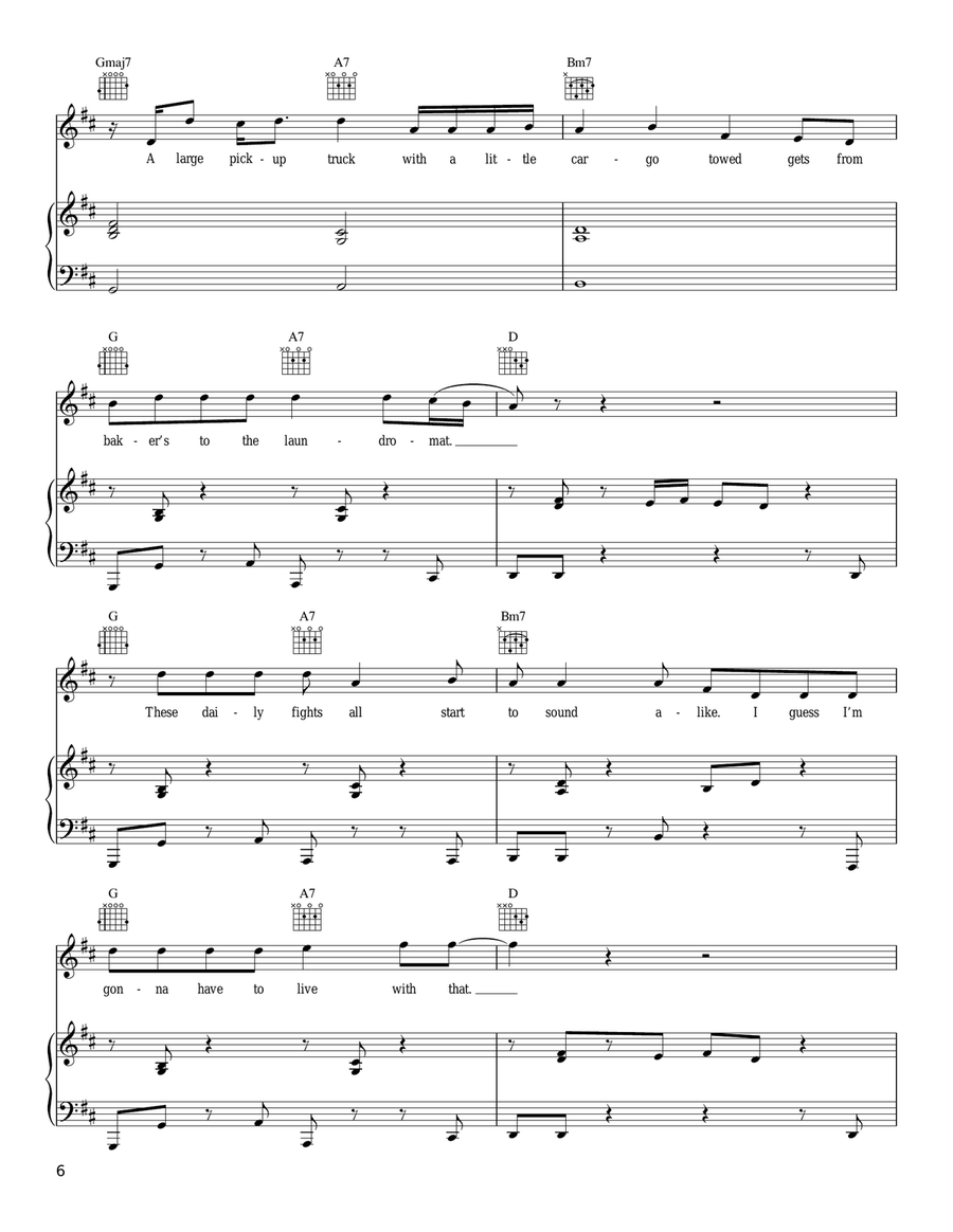 All Over Now Piano, Vocal, Guitar scores gallery preview page 6