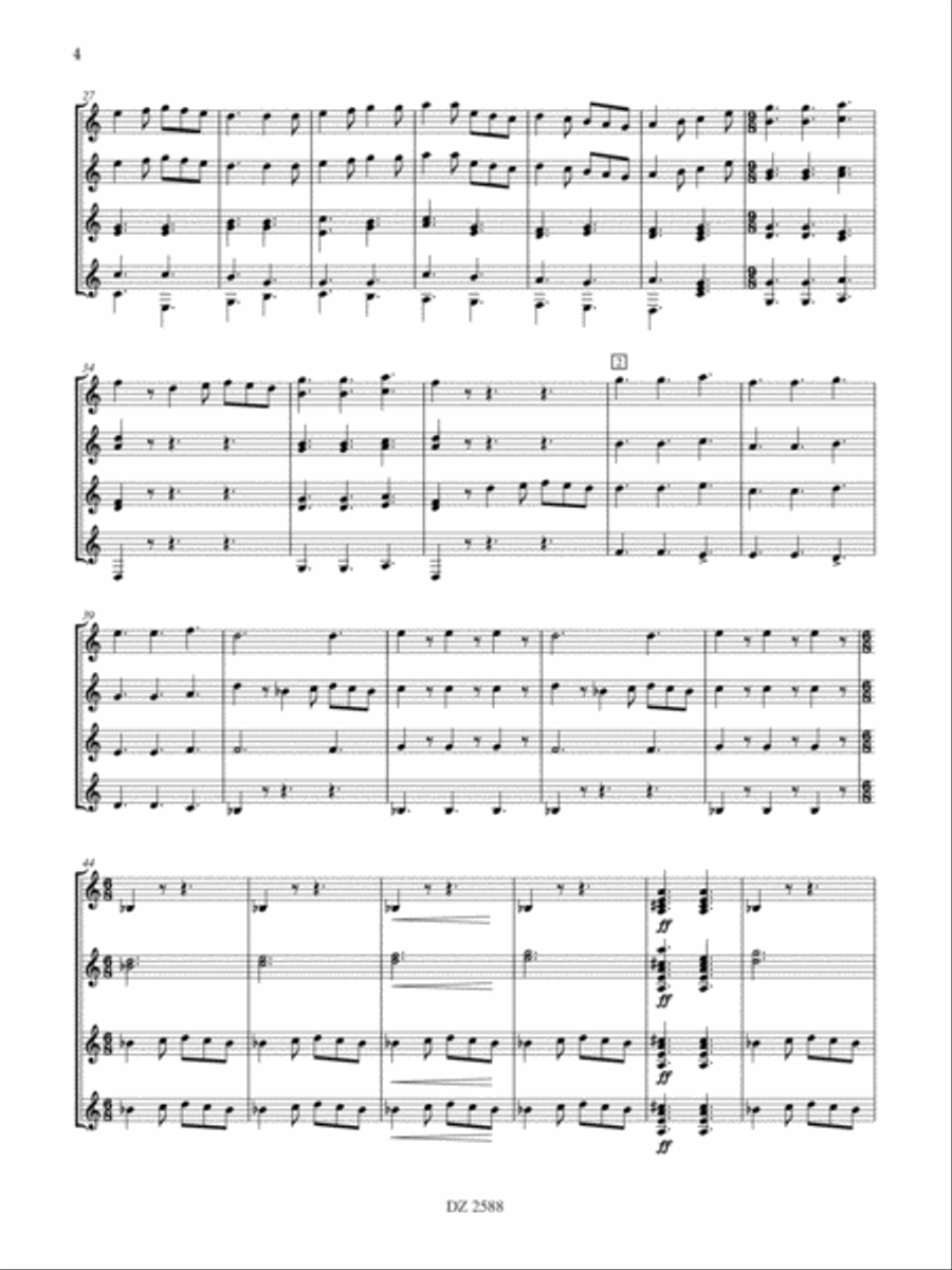 St. Paul’s Suite Guitar Ensemble scores gallery preview page 4