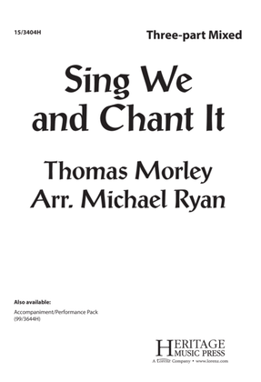 Book cover for Sing We and Chant It