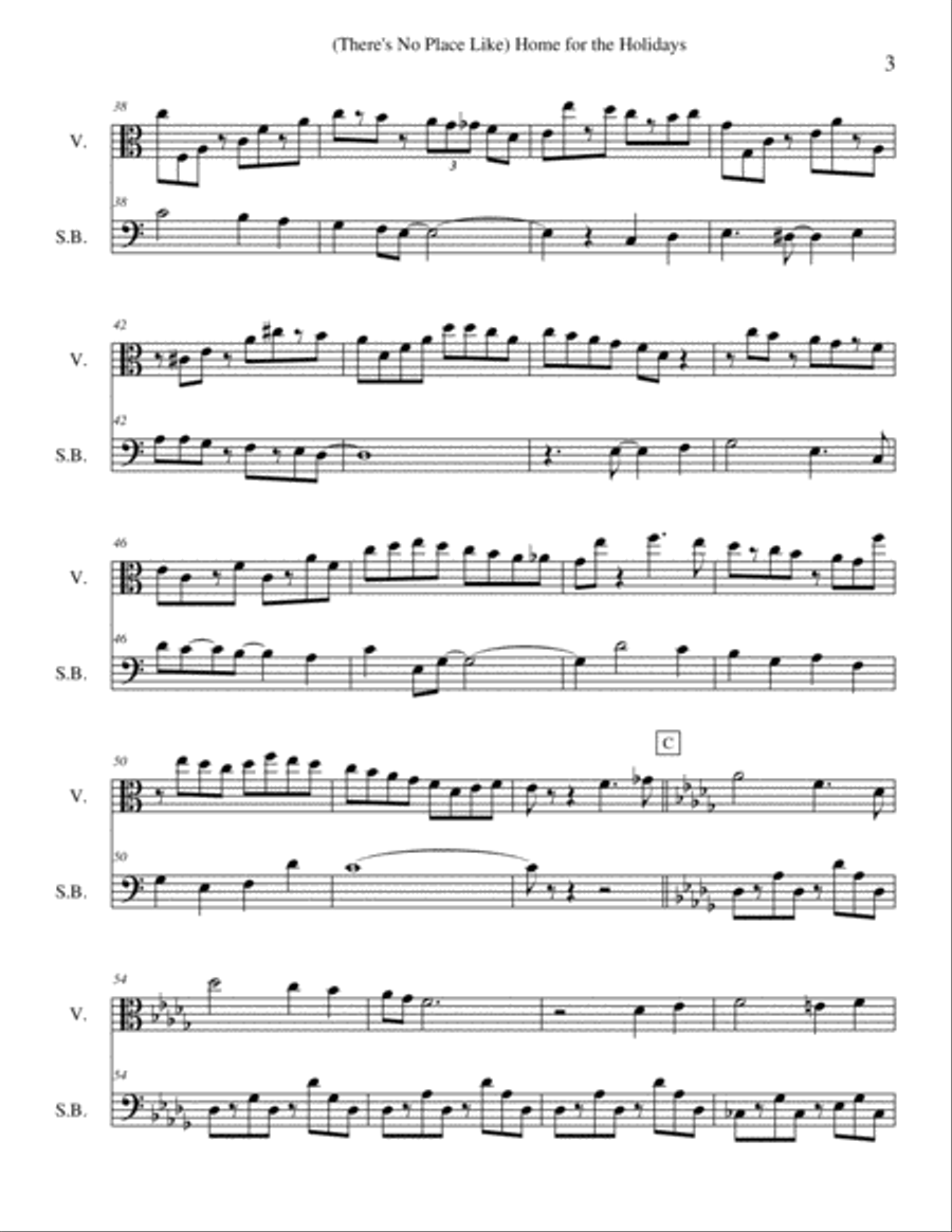 (There's No Place Like) Home For The Holidays String Duet scores gallery preview page 3