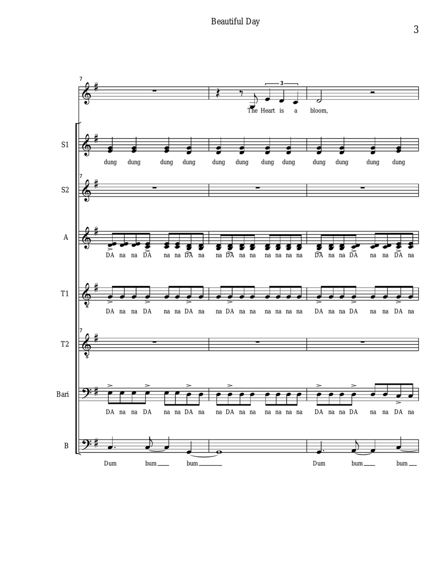 Beautiful Day Beautiful Day Divisi scores gallery preview page 3