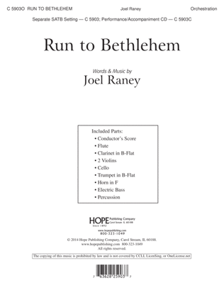 Book cover for Run to Bethlehem