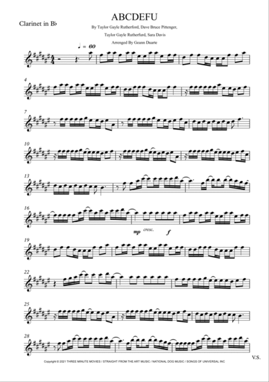 Abcdefu Woodwind Duet scores gallery preview page 4