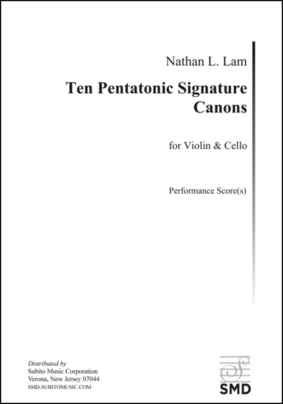 Ten Pentatonic Signature Canons Violin scores gallery preview page 1