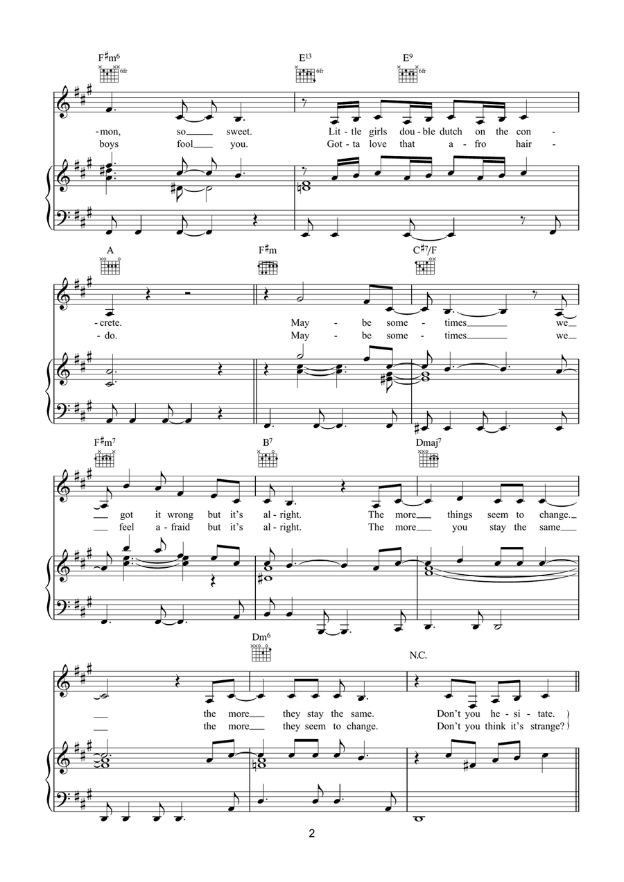 Put Your Records On Acoustic Guitar scores gallery preview page 2