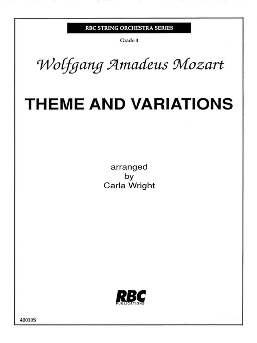 Theme And Variations Orchestra (Score)