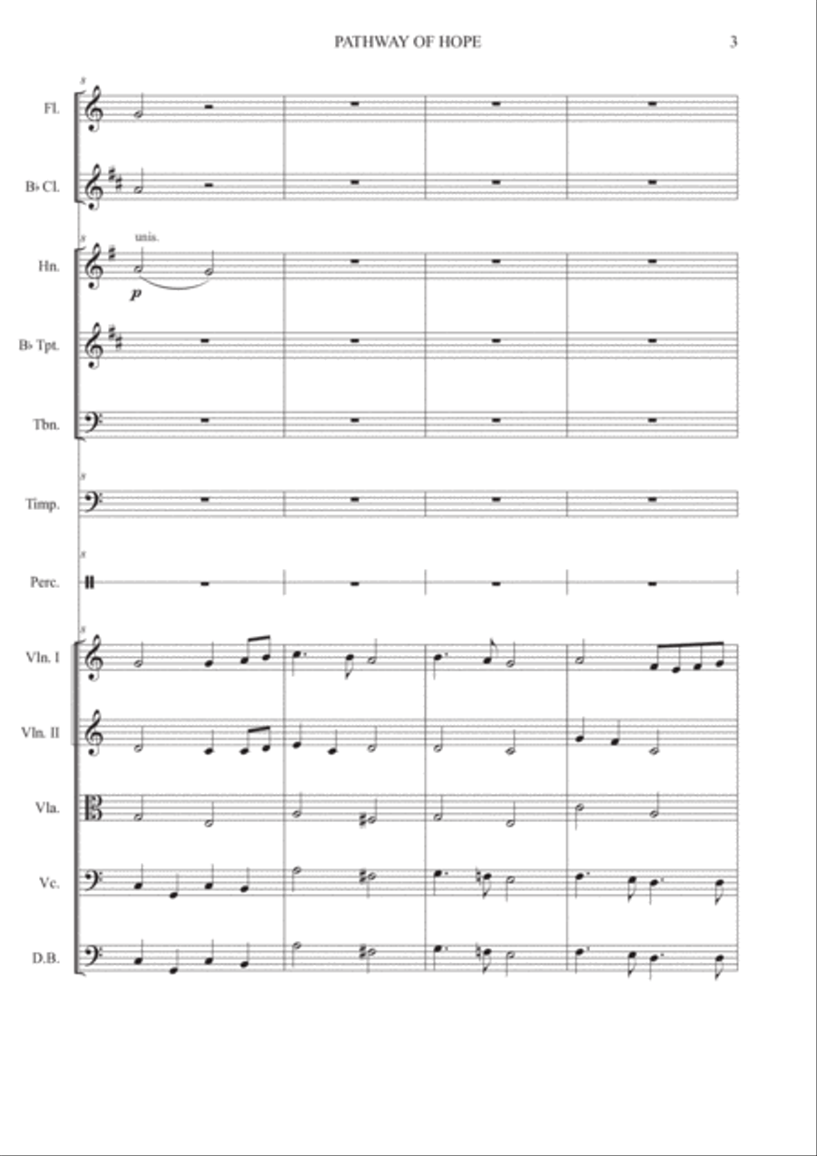 Pathway Of Hope - Score Only Chamber Music scores gallery preview page 3