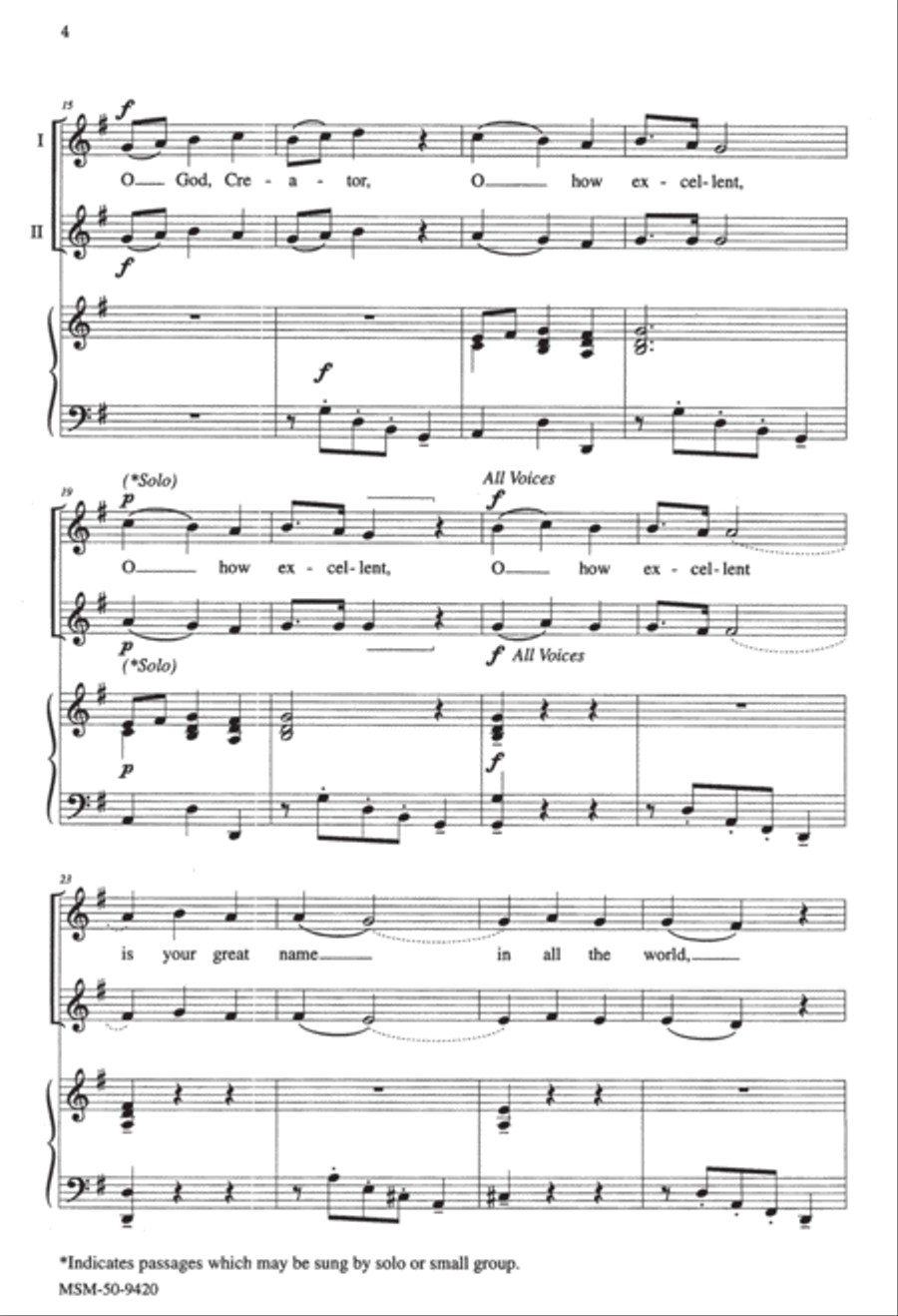 O God, Creator SA scores gallery preview page 2