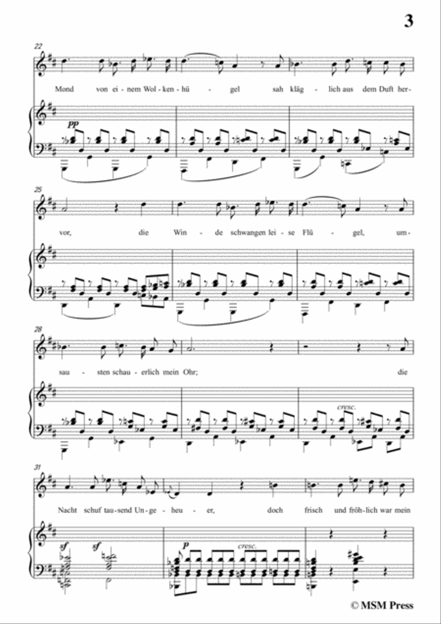 Schubert-Willkommen und Abeschied,in D Major,Op.56 No.1,for Voice&Piano Voice scores gallery preview page 5
