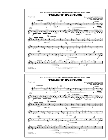 Twilight Overture - Eb Alto Sax