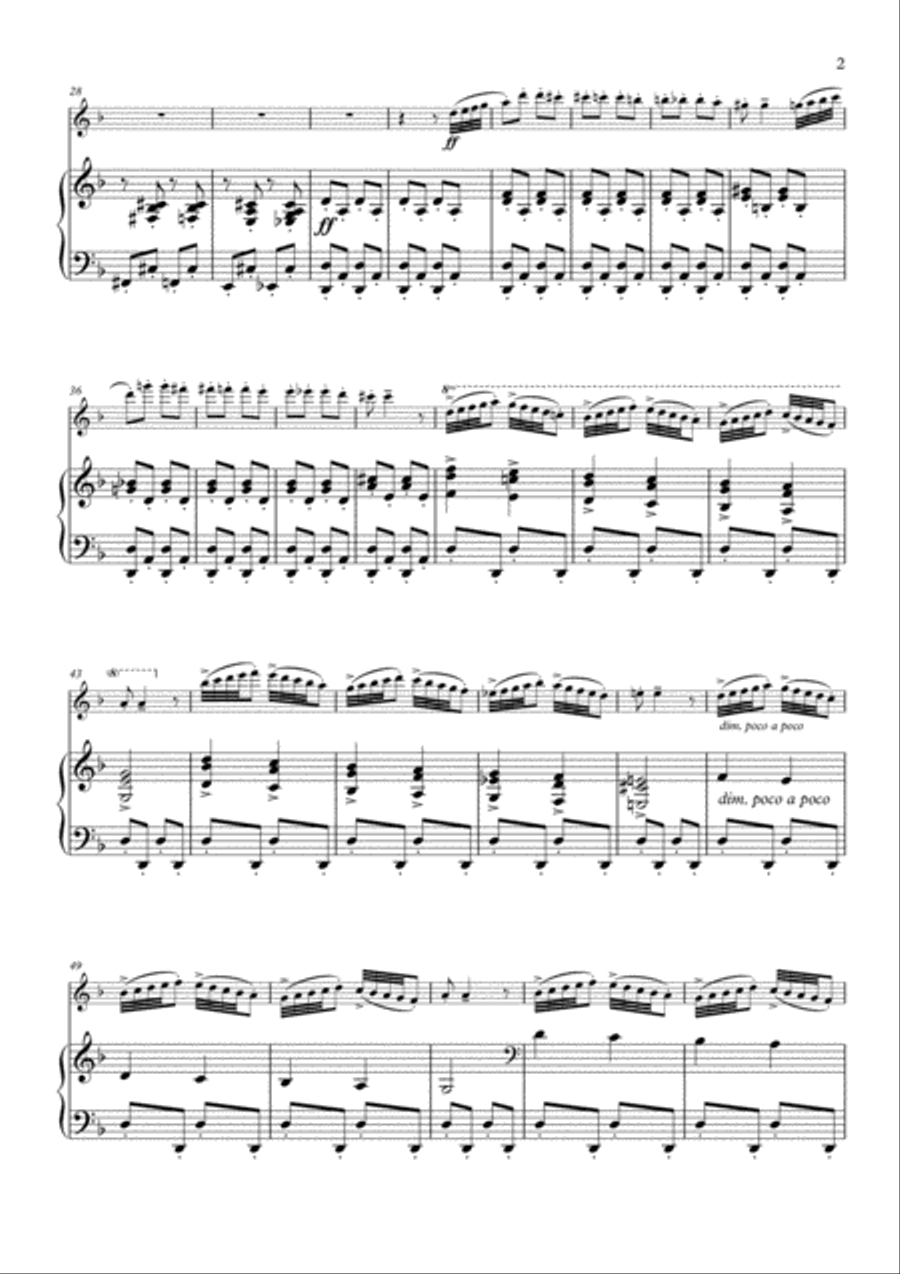 March Of The Dwarfs Op. 54, No. 3 - Flute & Piano Flute Solo scores gallery preview page 3