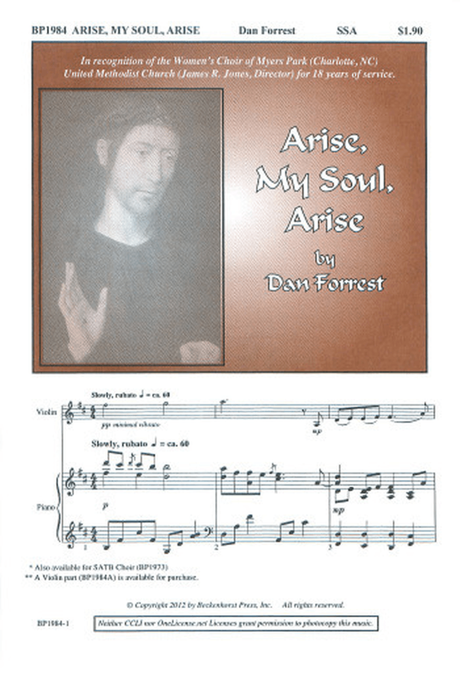 Arise, My Soul, Arise - SSA SSA scores gallery preview page 1