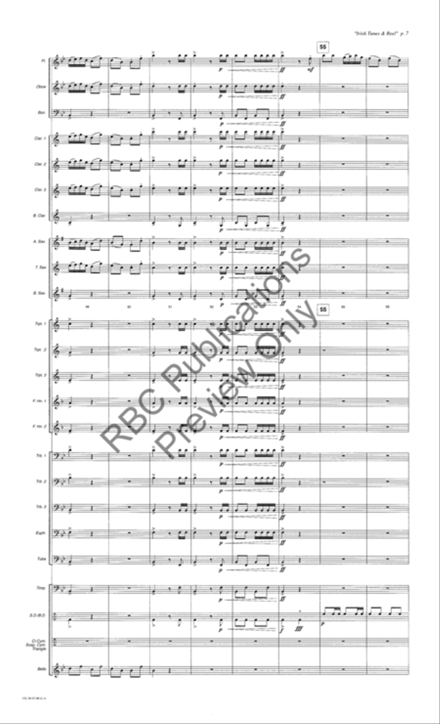 Irish Tunes And Reel (Score) Concert Band scores gallery preview page 10