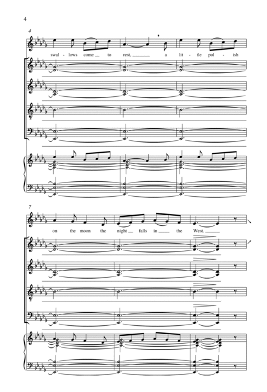 Due West: 2. Prairie Lullaby 4-Part scores gallery preview page 3