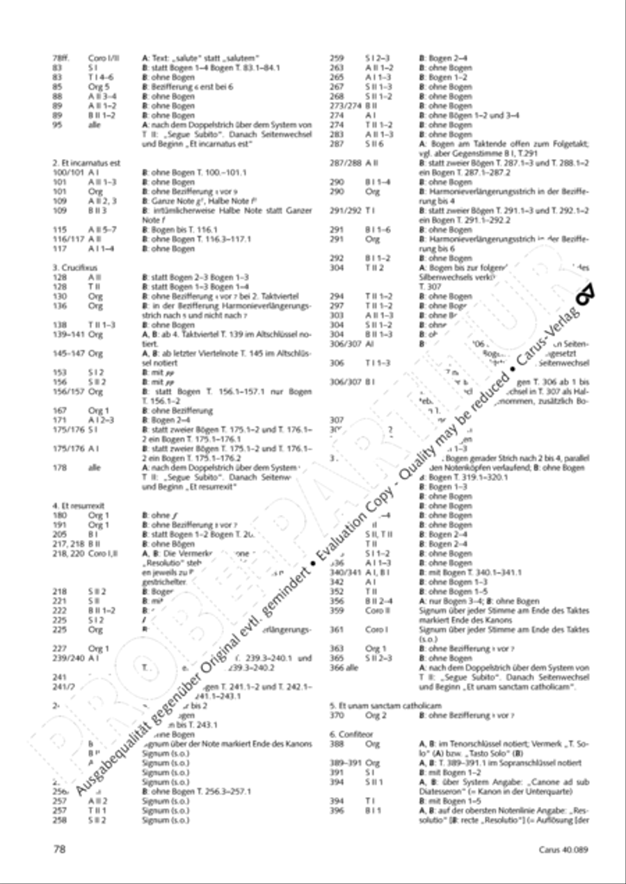 Credo a 8 voci 4-Part scores gallery preview page 79