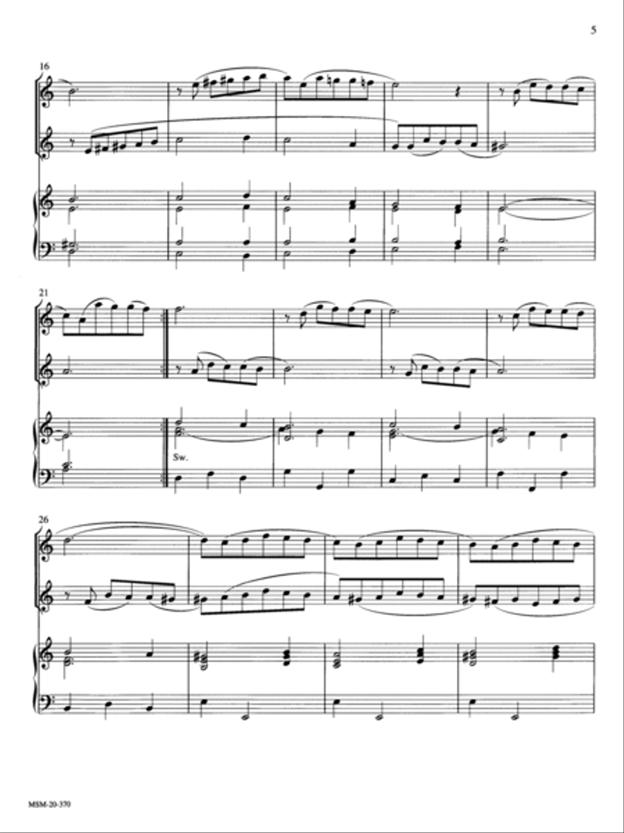 Two Lenten Hymns for Flute, Oboe and Organ Flute scores gallery preview page 5