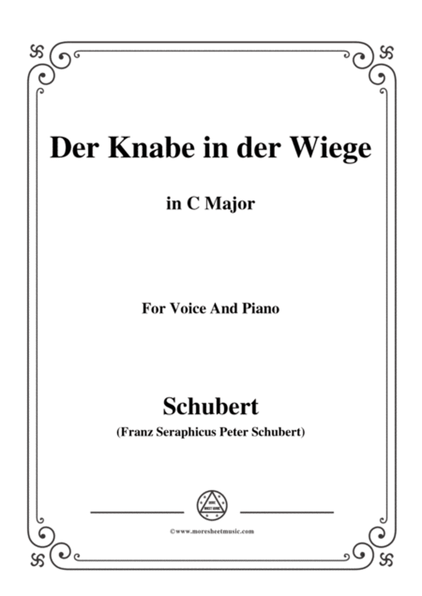 Schubert-Der Knabe in der Wiege,in C Major,D.579,for Voice and Piano image number null