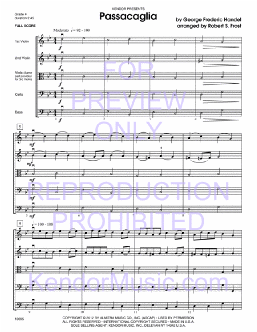 Passacaglia String Orchestra scores gallery preview page 2