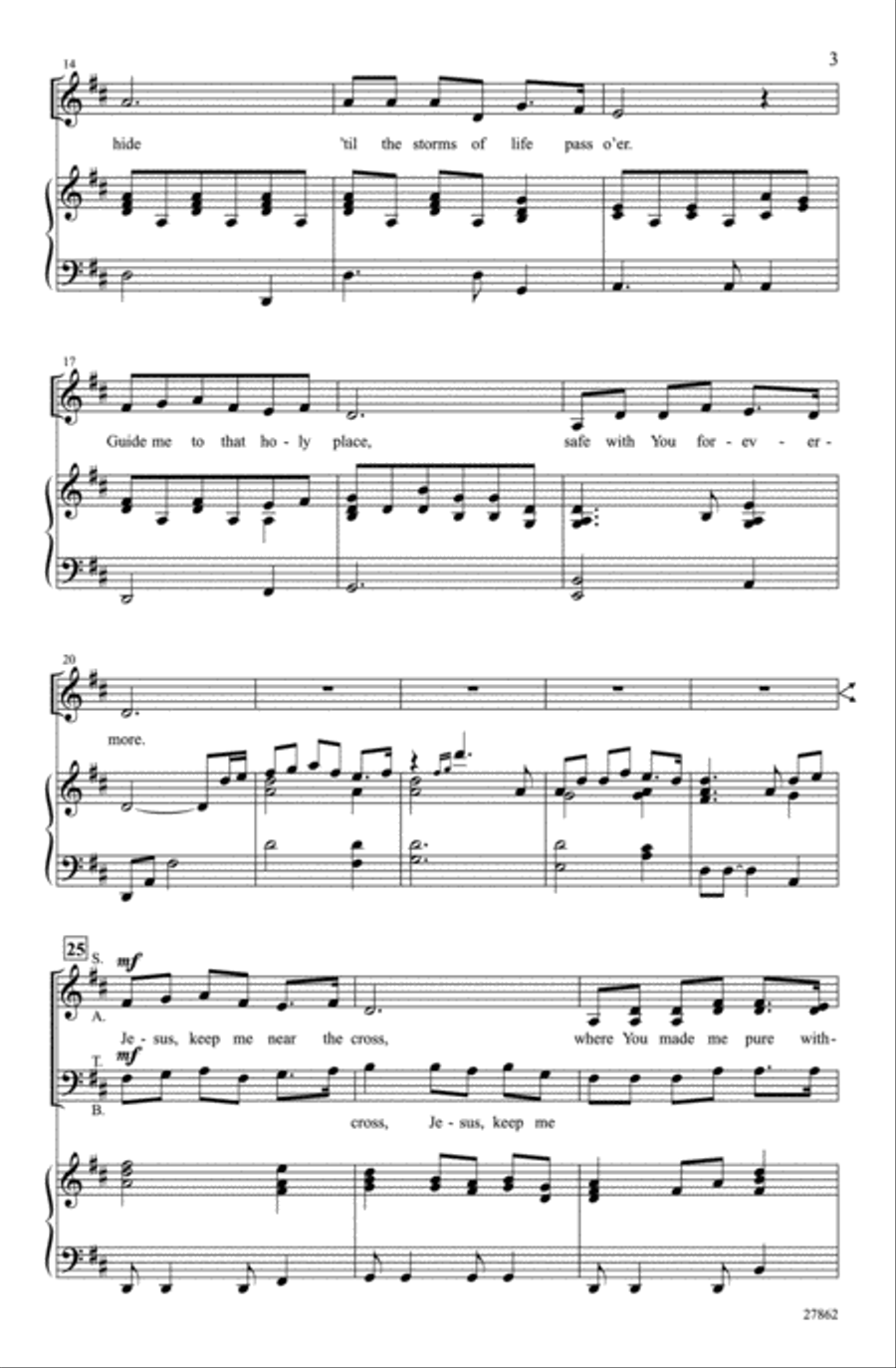 Keep Me Near the Cross Keep Me Near the Cross 4-Part scores gallery preview page 3