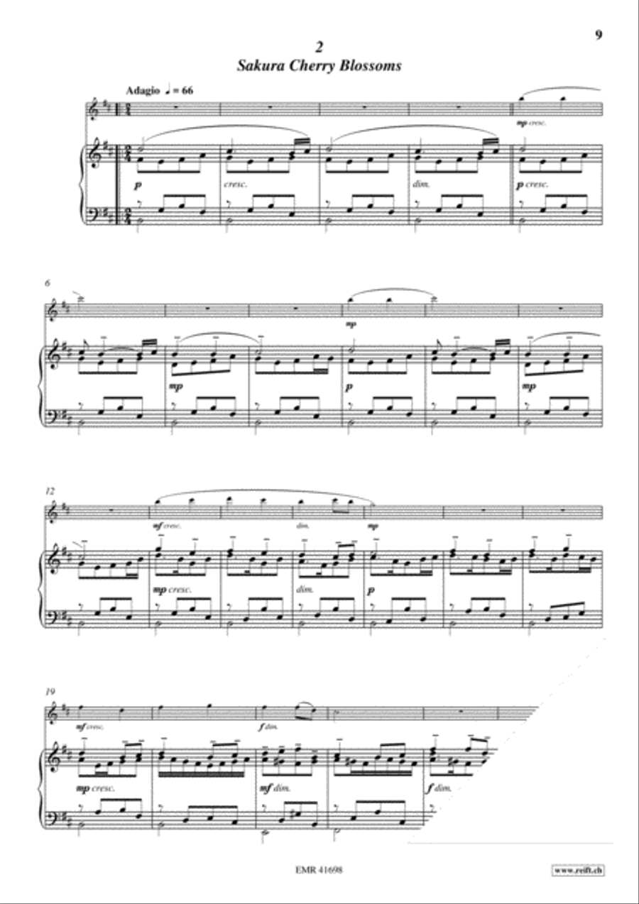 Fuji-san Suite Flute Solo scores gallery preview page 6