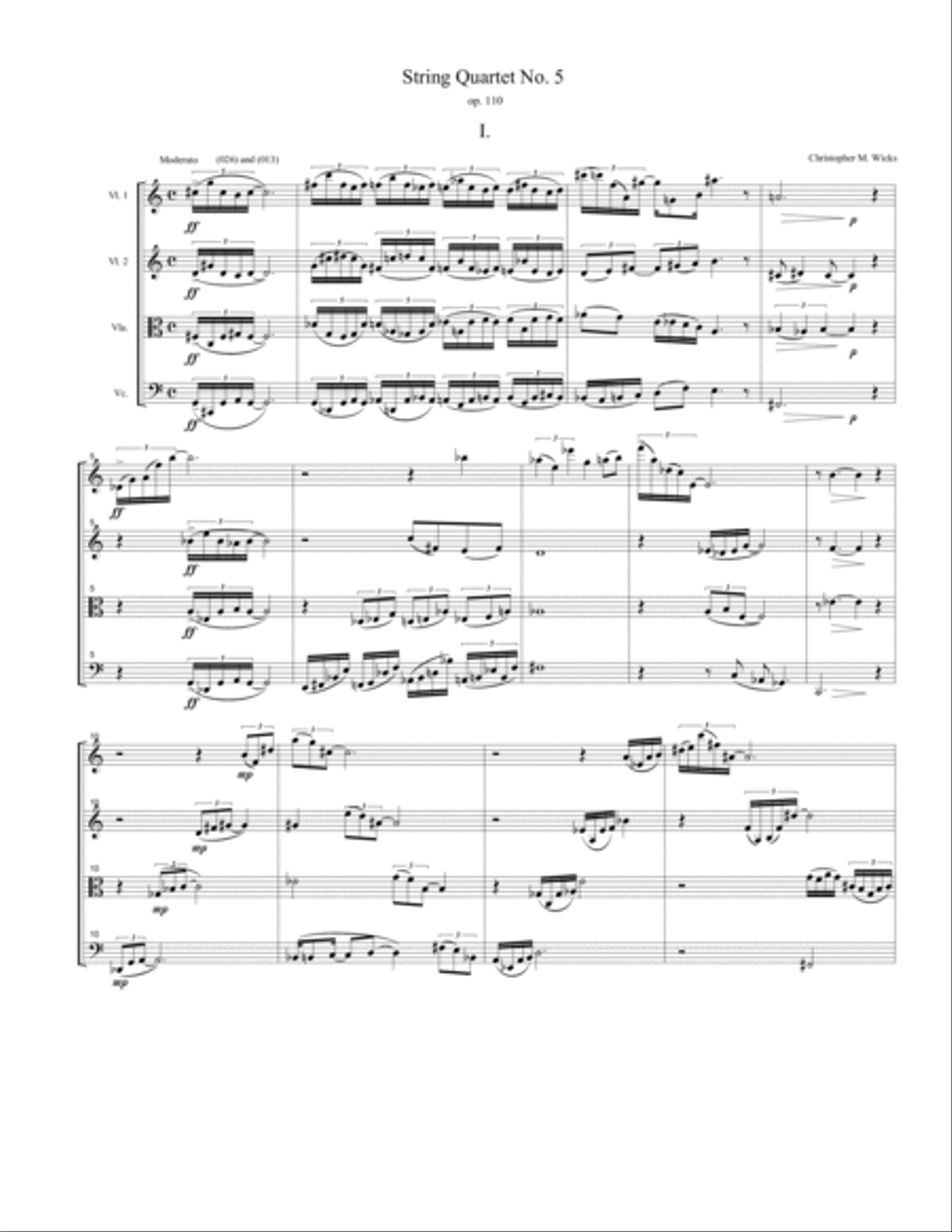 String Quartet No. 5 String Quartet scores gallery preview page 2