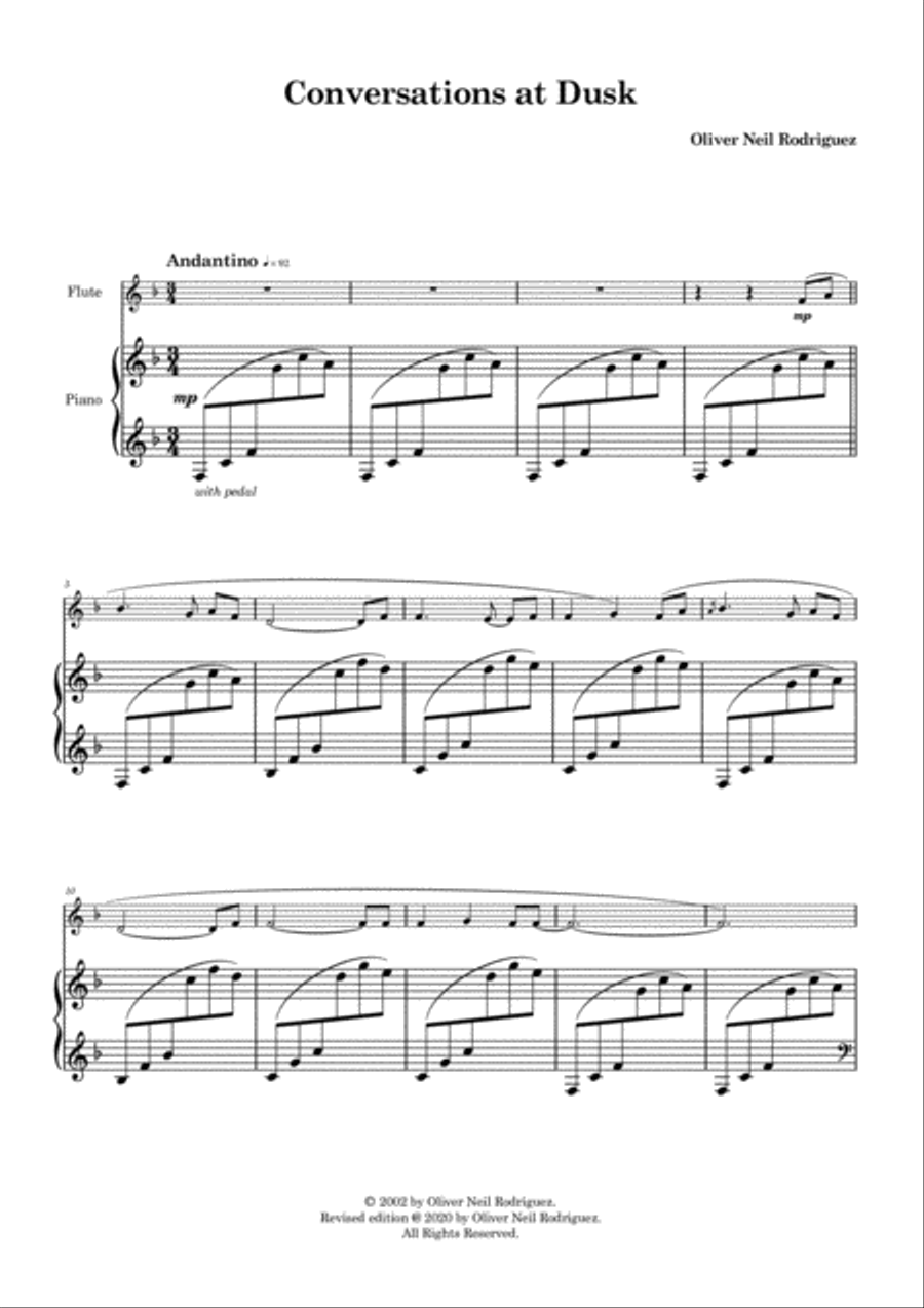 Conversations at Dusk Flute Solo scores gallery preview page 3