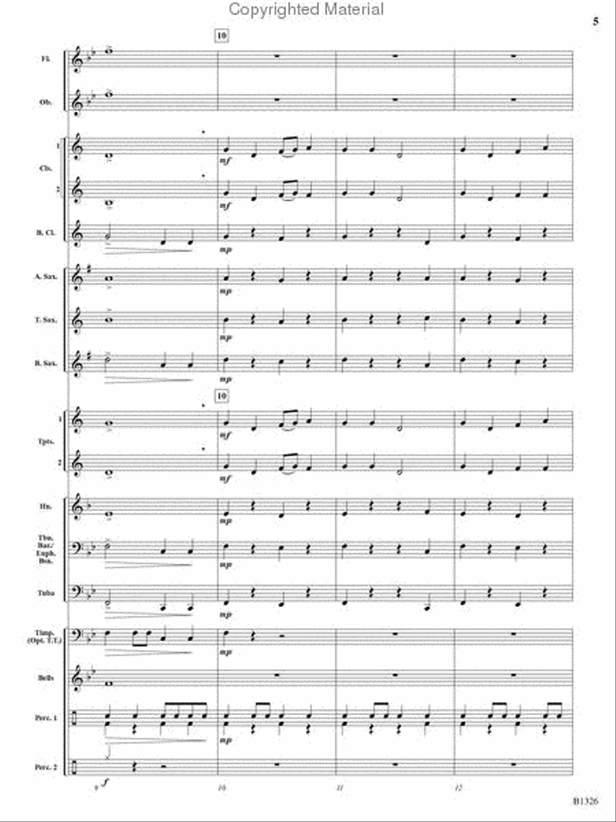 Parade of the Gladiators Concert Band scores gallery preview page 4