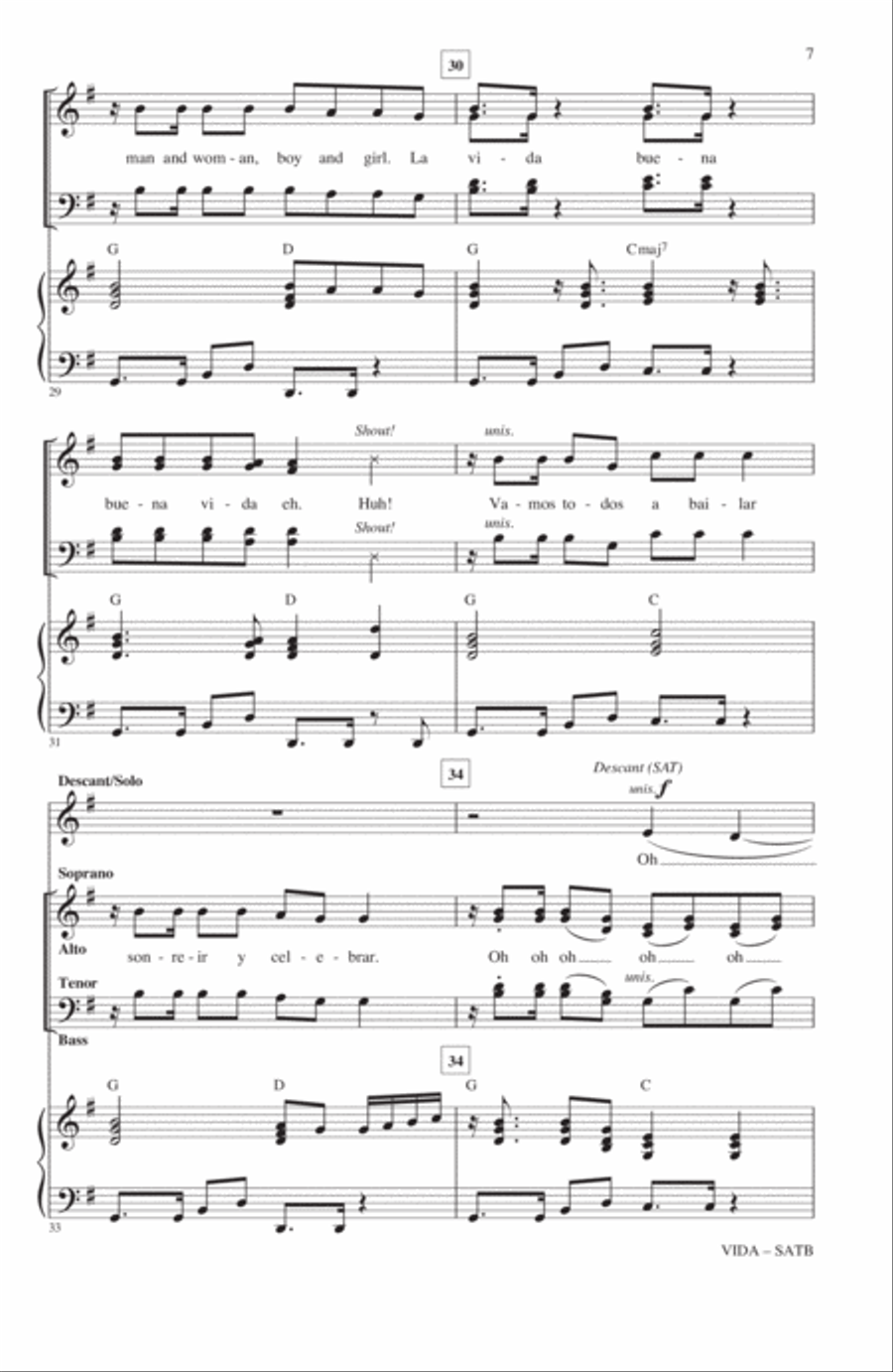 Vida 4-Part scores gallery preview page 6