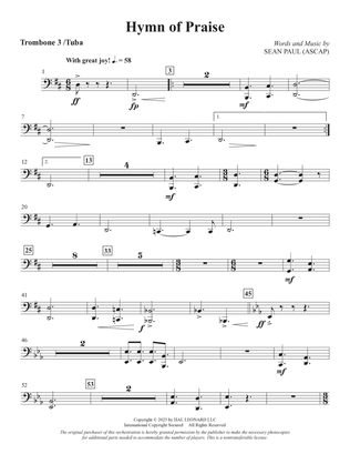 Book cover for Hymn Of Praise - Trombone 3