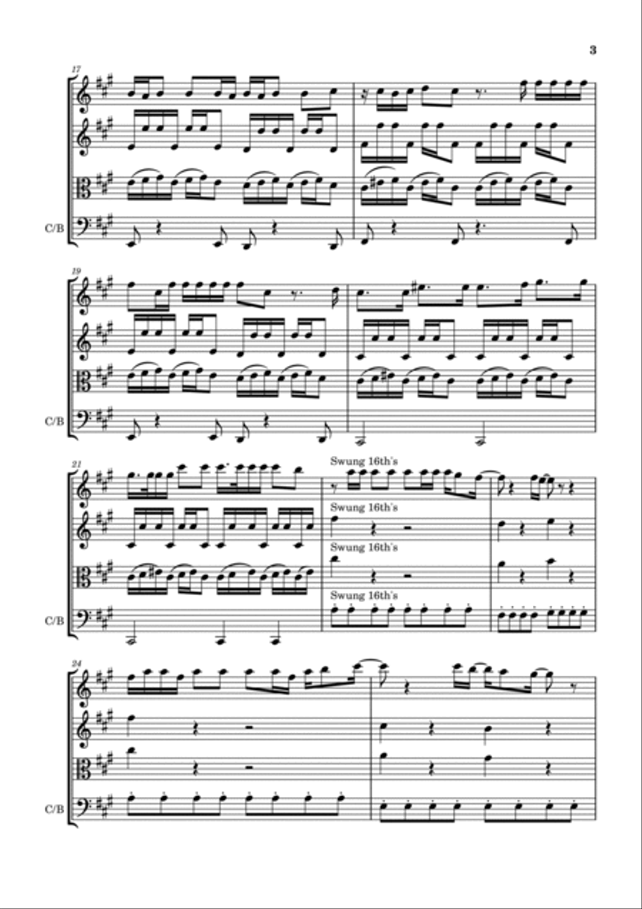 Surface Pressure Surface Pressure String Quartet scores gallery preview page 3
