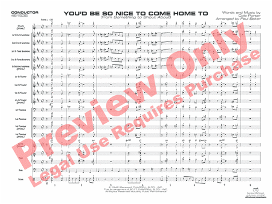 You'd Be So Nice to Come Home To Jazz Ensemble scores gallery preview page 22