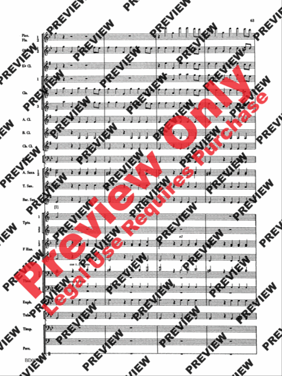 Water Music Suite Concert Band scores gallery preview page 63