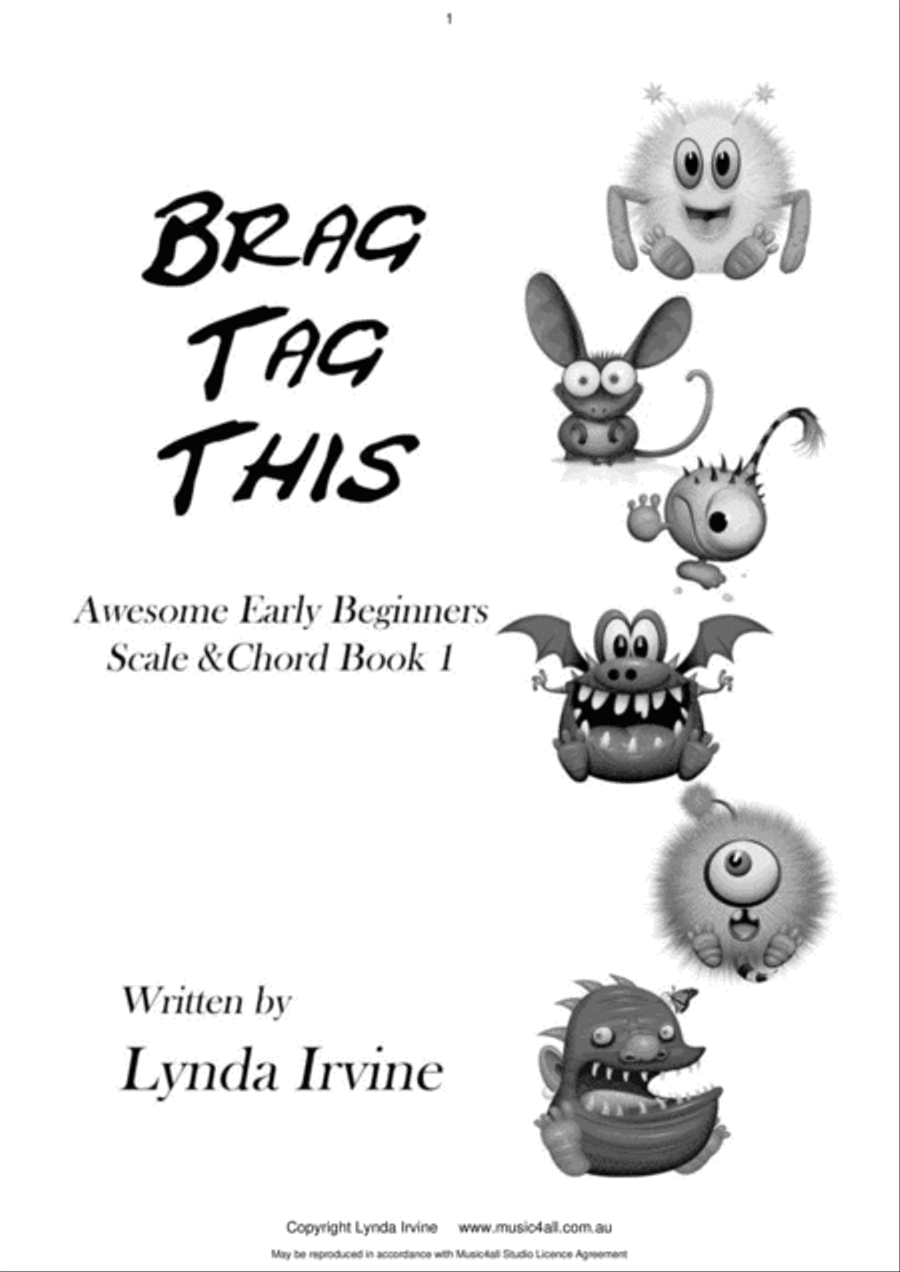 Brag Tag This Early Beginner Scale & Chord Book Voice scores gallery preview page 1