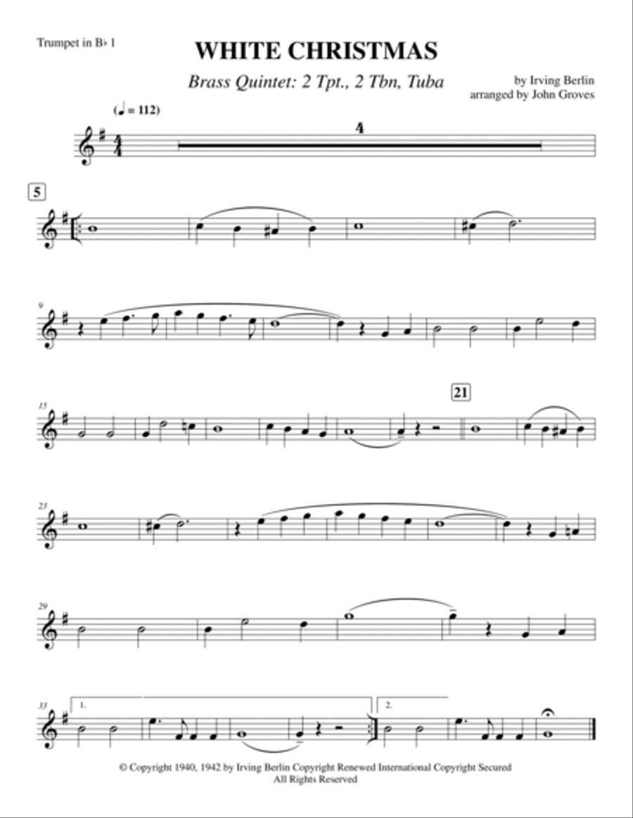 White Christmas Brass Ensemble scores gallery preview page 5