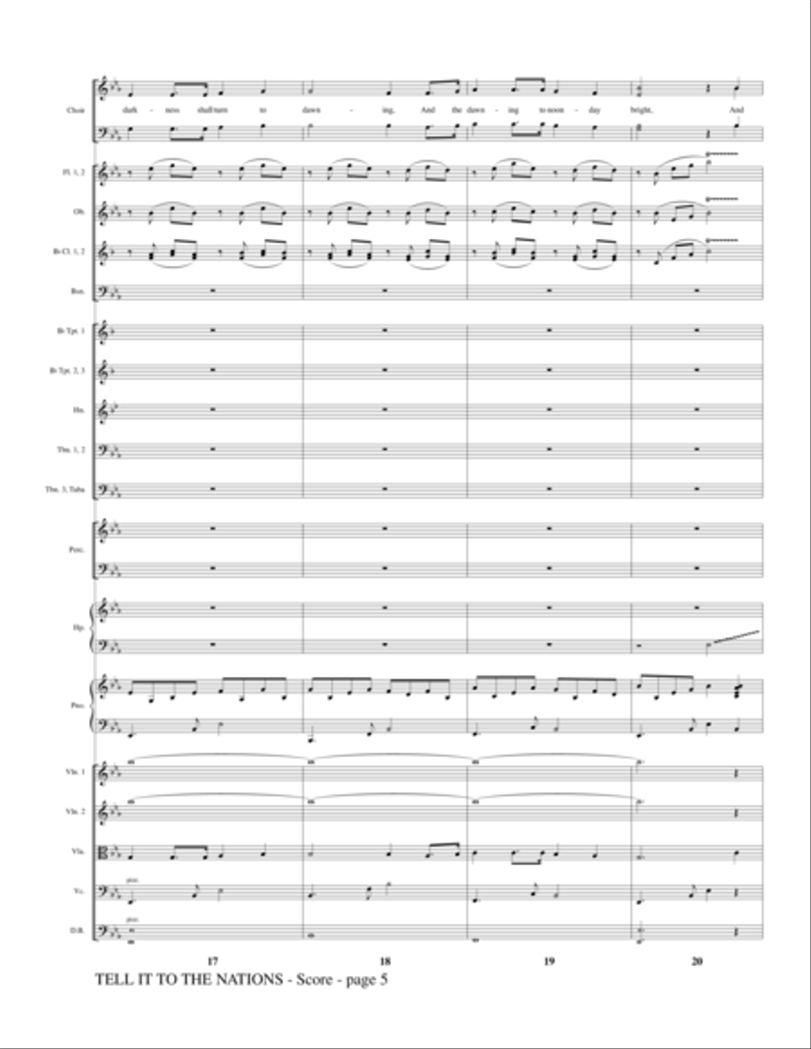 Tell It to the Nations - Full Score Choir scores gallery preview page 5