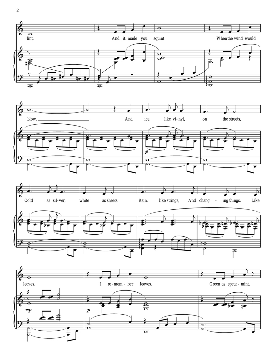 I Remember Piano, Vocal scores gallery preview page 2