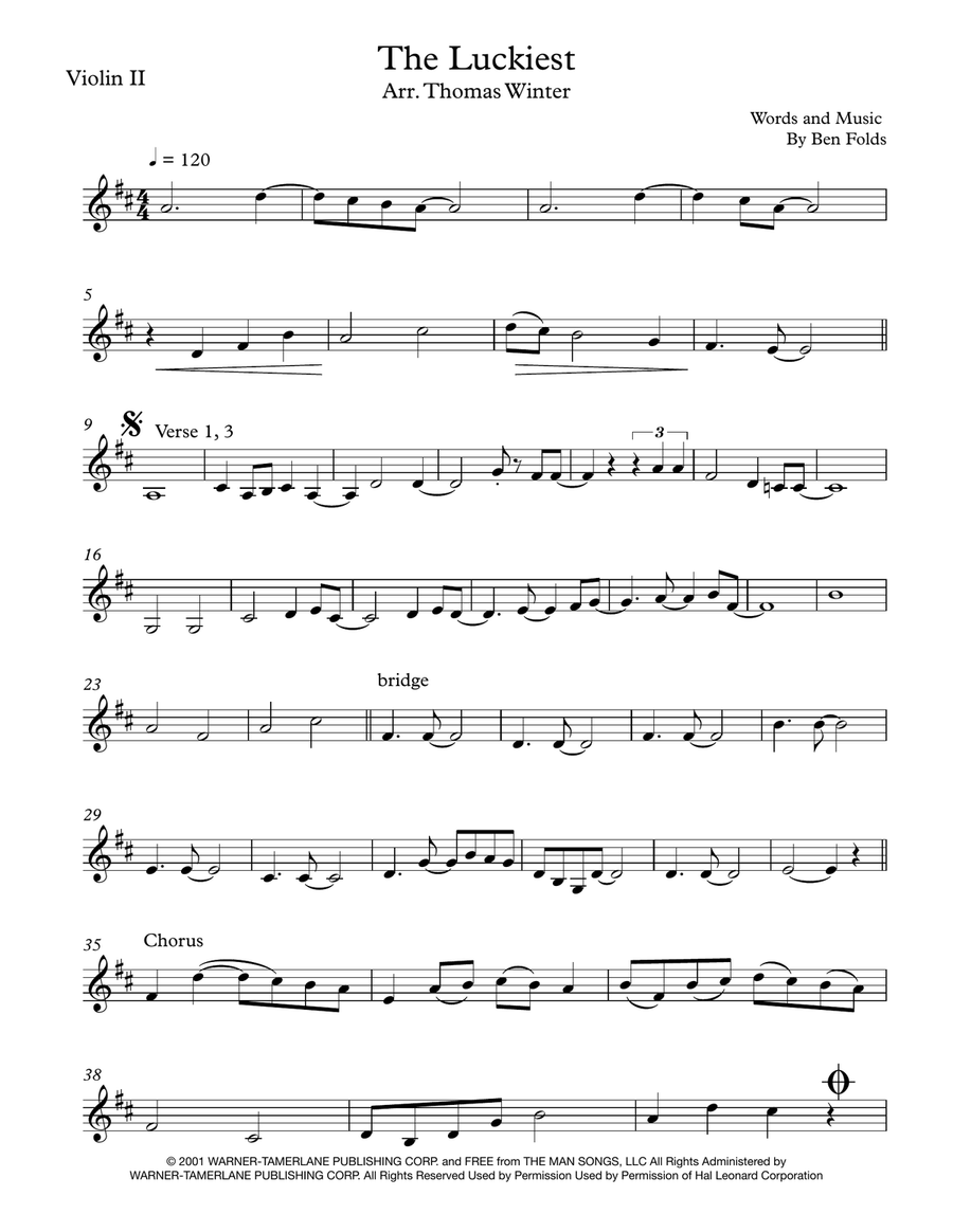 The Luckiest The Luckiest String Quartet scores gallery preview page 3