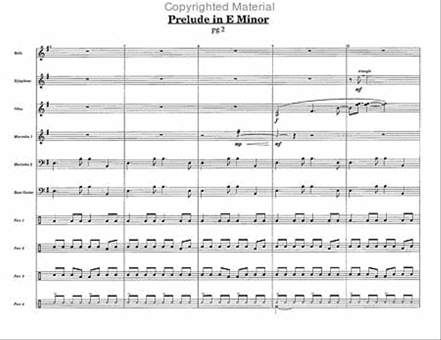 Chopin Prelude in E Minor Percussion Ensemble scores gallery preview page 3
